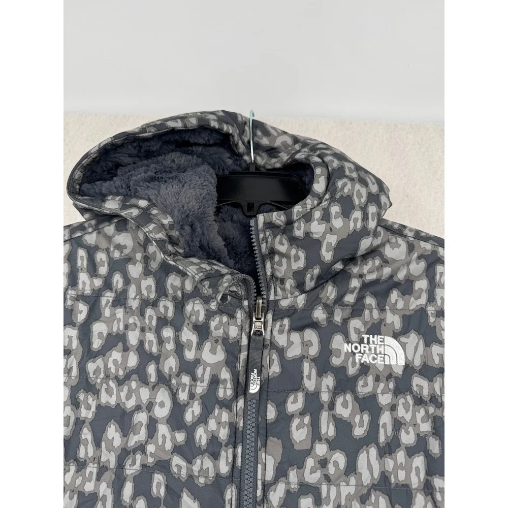 The North Face Girls Reversible Hooded Mossbud Swirl Parka Jacket Large 14/16